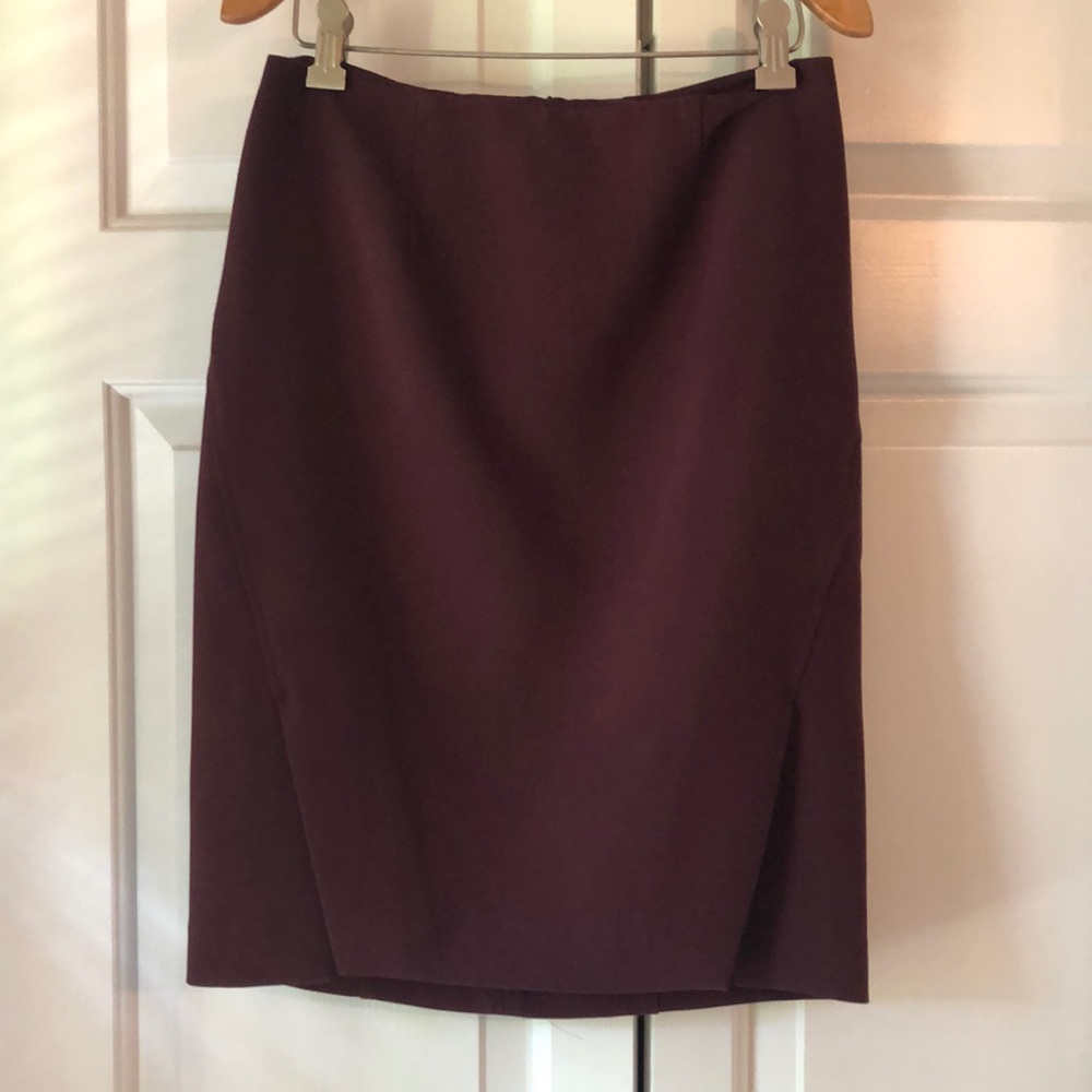 Wine Red WHBM Pencil Skirt
